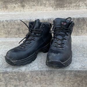 Red Wing black work boots, hiking boots, steel toe, size 9